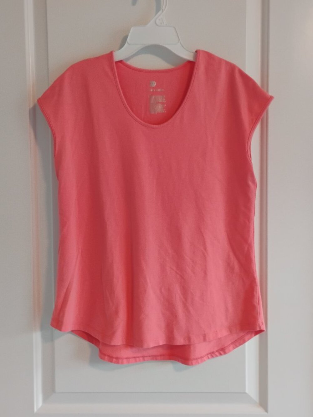 All In Motion Cap Sleeve Pink Coral T-Shirt Size S
